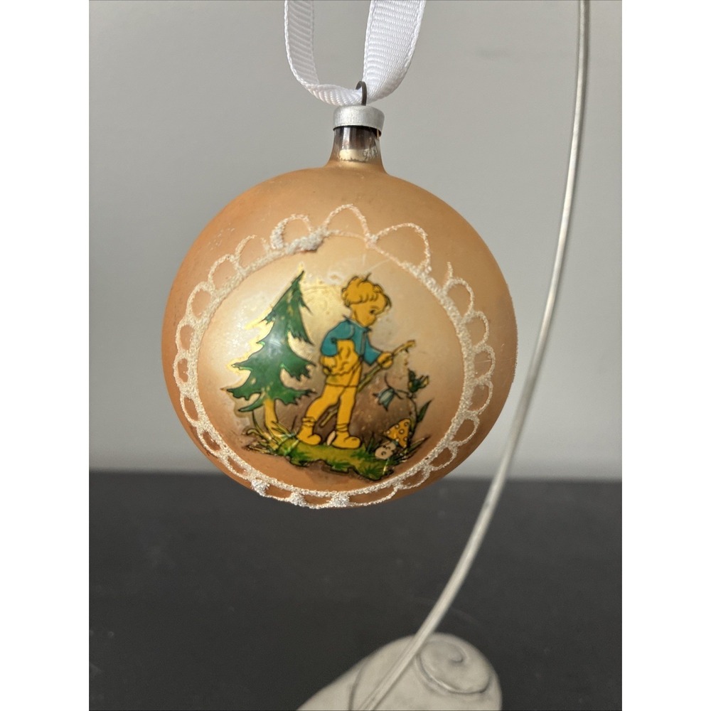 Vintage 1950s-60s Austria Hansel & Gretel Mercury Glass Christmas Ornament